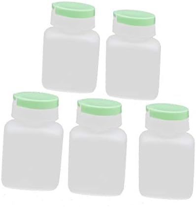 X - DREE 5 Парчиња 90ml Капацитет Празни Пластични Пет Шише w Светло-зелена Метална Капа (botella plastica de pet vacia de 5 ' con 90