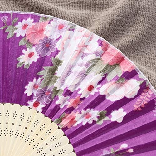 BESPORTBLE Јапонски Преклопен Вентилатор Бамбус Свила Рачен Вентилатор За Ѕид Декор Свадба Девојка Жени Деца