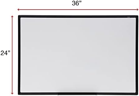 Универзална 43628 табла за суво бришење, меламин, 36 x 24, црна рамка