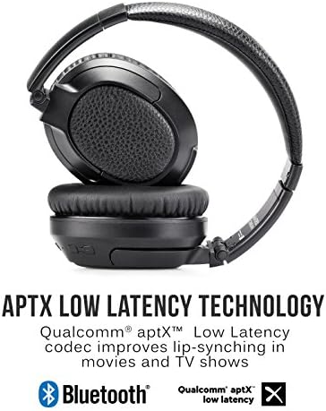 Mee Audio Matrix Cinema Bluetooth безжични слушалки со APTX ниска латентност и кино -аудио подобрување за појасен звук во ТВ -емисии и