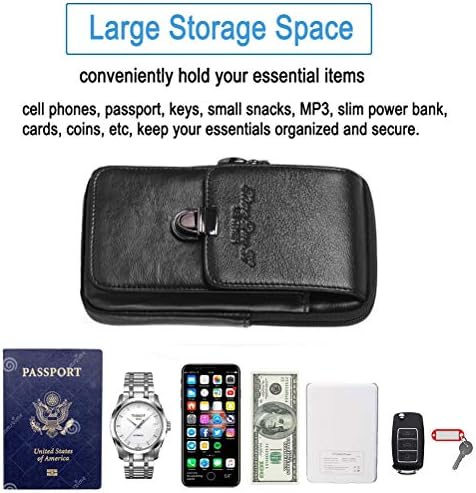 Кожа мажи мобилни телефони јамка за појас на јамка за половината торба за половината, мини патнички пакет чанта паричник за iPhone