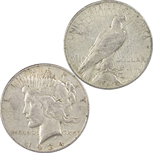 Во 1934 година мирот долар за парична казна 90% сребрена монета од САД: IPC7440