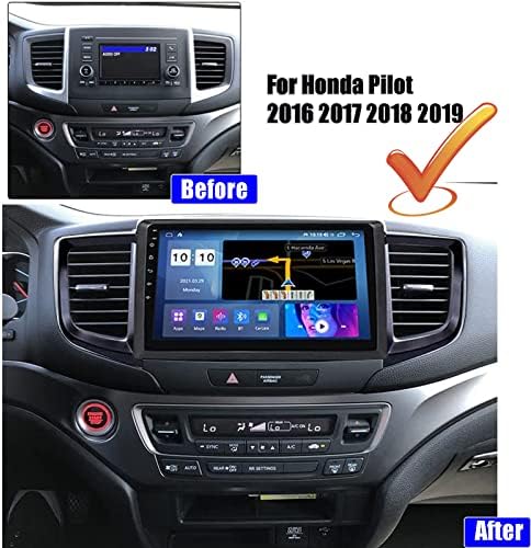 Андроид 11 Автомобил Стерео Саб Нав Двојна Дин Мултимедијален Плеер За Хонда Пилот -2019 WiFi Бт Carplay RDS DSP GPS Автомобил