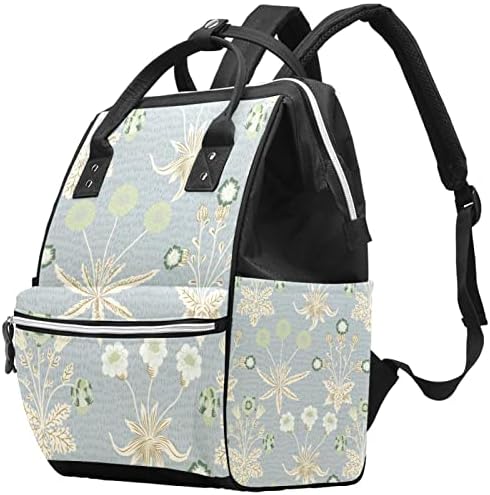 Ранец на торби за пелена VBFOFBV, NAPPY Променливите торби со повеќекратни пакувања за патување, унисекс и стилски, гроздобер природен цвет