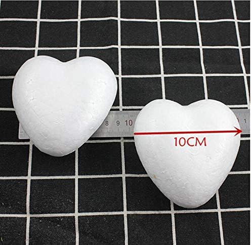 Chengyida 30pcs 100 mm моделирање loveубов срцева пена полистирен стиропор од бела loveубов пена подароци за срцеви топка орнаменти занаети цвет велигденска забава