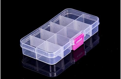 Anncus 500pcs/lot 10 решетки за пластична кутија за складирање прилагодлива кутија за складирање на накит за занаетчиски организатор