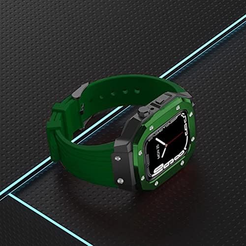 Dyizu легура за часовници за часовници за Apple Watch Series 8 7 6 5 4 SE 45mm 44mm 42mm Луксузен метал гума од не'рѓосувачки челик