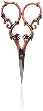 Ножици за везови на Lyk 1 парчиња не'рѓосувачки челик гроздобер скроени ножици за цвеќиња за шиење ретро везови ножици за кратки