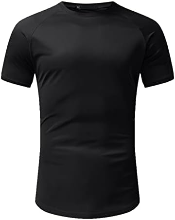 XXBR маички за кратки ракави за мажи, летни бои за крпеница, шарени раменици на рамото, тенок фит тренинг мускулен маица