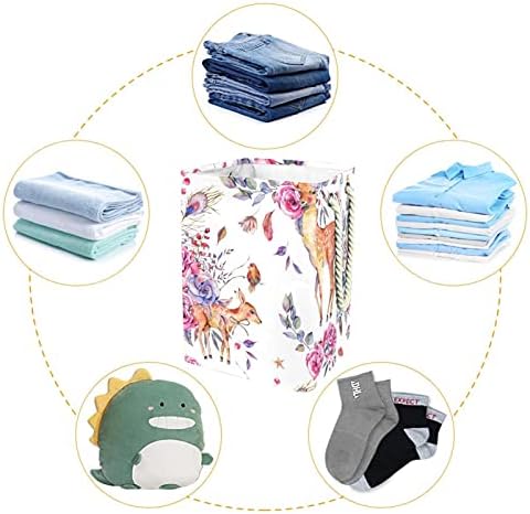 Папки за перење со рачки водоотпорен склоплив алишта за перење за отпадоци за складирање Детска просторија дома Организатор естетски сика