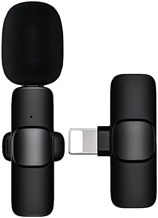 Безжичен лавалиер лапел микрофон за iPhone ipad ， безжичен мини микрофон систем за аудио снимање лав микрофони Омнидирекционални за интервју
