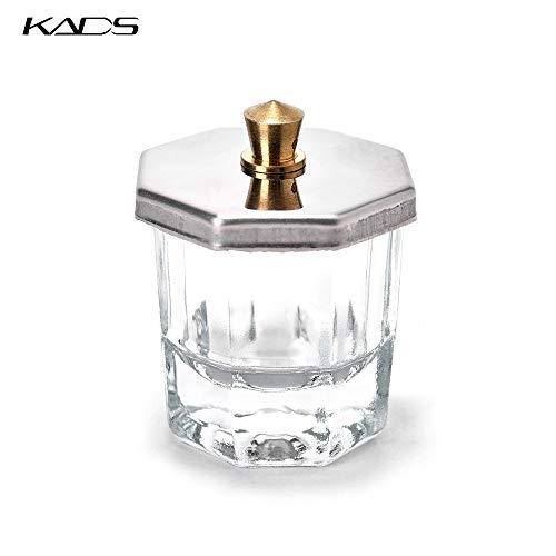 KADS Crystal Glass Dappen сад за акрилна течност, прашок за натопи за нокти, мономер и отстранувач на лак за нокти