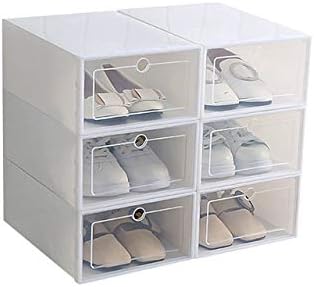 ЗРСЈ Водоотпорен Кабинет За Чевли, 6 Дебели Кутии За Складирање Чевли, Проѕирни И Издржливи Кутии За Складирање Чевли Погодни За Домашна