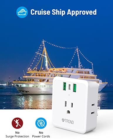 Extender Multi Plug Extenter, Trond 4 Splitter 3 USB Wallид полнач, најважни крстарења, Wallиден приклучок за крстарење, дома,
