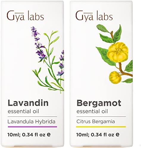 Масло од масло од лавандин и масло од Бергамот - Поставено за олеснување на стресот на gya лаборатории за опуштено олеснување на