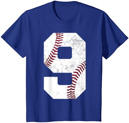 9-ти роденден 2014 Бејзбол момчиња деца девет 9 деветти маица за подароци