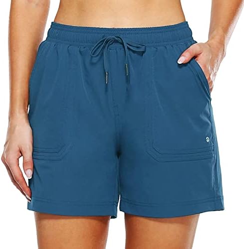 Athенски атлетски шорцеви летни обични влечни еластични шорцеви со високи џебови на половината со активна облека за вежбање
