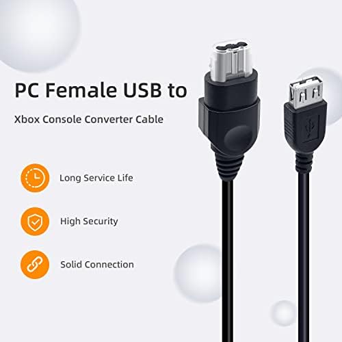 Мекбазел Компјутер ЖЕНСКИ USB До Xbox Конвертор Адаптер Кабел Кабел За Оригиналниот Генерал 1 Xbox Конзола