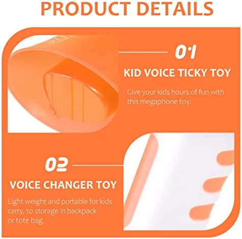 Ipetboom Глас промена на мегафон 1pc гласовен менувач за деца, гласовен менувач играчки глас менувач Микрофон гласовен модификатор гласовен мегафон за деца, портокал ко