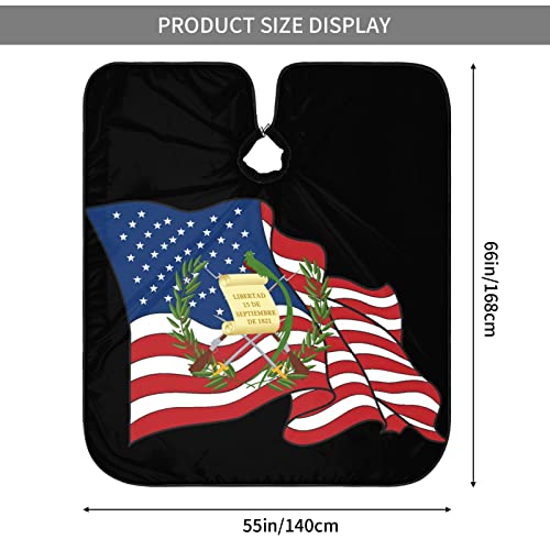 Гватемала Американско Знаме 3д Печатење Професионален Бербер Кејп Коса Сечење Фризерски Салон Кејп Фризерски Престилка 55 Х 66