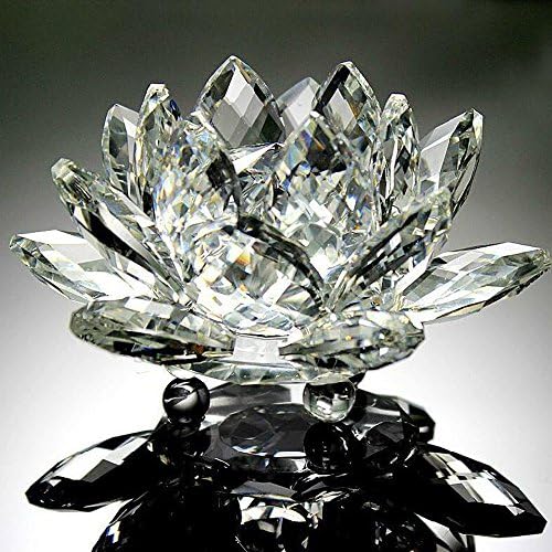 Лотус кристално стакло фигура фигура украс за хартиена тежина Фенг Шуи декор колекција Лотовиот цвет претставува мир, чистота и просветлување,