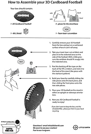 Littlearth unisex-adult NFL Los Angeles Rams 1 Cardboard 3D Football, Team Color, една големина