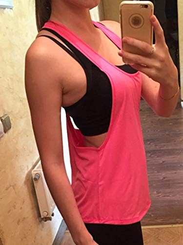 Anna-kaci Women'sенски без ракави лабава лабава лабава вклопување во резервоарот за вежбање јога