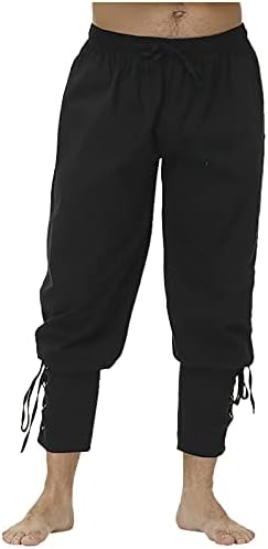 Diyago мажи каиш манжетни за глуждот ренесансни панталони обични редовни вклопени гроздобер панталони, панталони, трендовски пандери со џебови