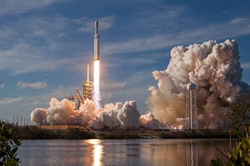 Разговор за отпечатоци простор X Falcon тешка ракета лансира сјајно постер слика слика за печатење банер SpaceX