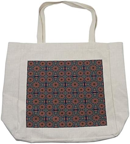 Азиска азиска торба за купување, источна композиција со цветни лотос цветни мотиви за јога тема, еколошка торба за еднократна употреба