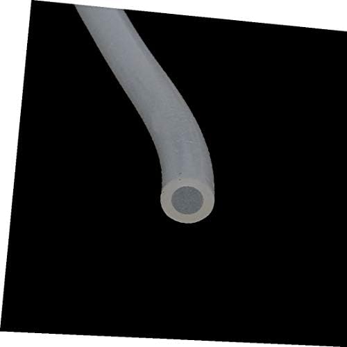 X-gree 3mm x 5mm висока температура отпорна на силиконска гумена цевка цевка, млечно млечно 10 метри долга (Tubo flessibile во Gomma Siliconica