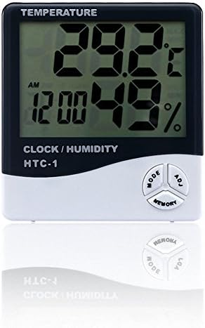 ОМЕМ рептил точно го мери термометарот хигрометар LCD дисплеј на екранот на температурата и дрвото за влажност на екранот