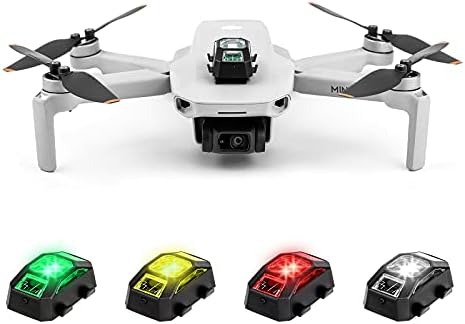 Lifoto Drone Strobe Lights, 4 бои анти-колонизирање осветлување LED светла светлосна сигнална светлина за DJI Air 2s, Mavic
