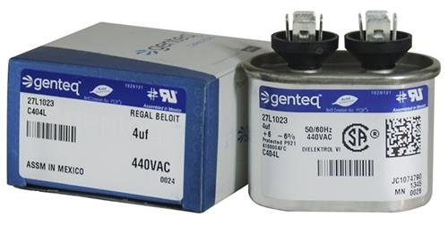 Genteq 27L571-4 UF MFD 370 Volt VAC GENTEQ замена на овална кондензатор
