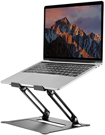 Стенд за лаптоп Phocar, прилагодлив алуминиумски лаптоп за лаптоп за биро, преносен преносен држач за лаптоп компатибилен со MacBook