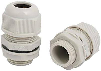 X-Gree M20X1.5mm 3mm-5.2mm опсег најлон 3 дупки прилагодливи кабли на жлезда сиви 10 парчиња (M20x1.5mm 3mm-5.2mm опсег најлон 3