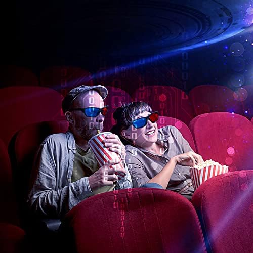 craftshou 4 Пакет Црвена Сина 3D Очила, 3d Филм Игра Очила Гледање Очила За Цијан Анаглиф Стил Домашно Кино 3D Филмови ИГРИ ТВ