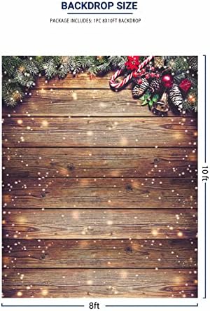 Allenjoy ткаенина Божиќна дрво позадина бор дрво рустикален Божиќ штала зимска снег позадина бебе туш новогодишно празник за одмор,