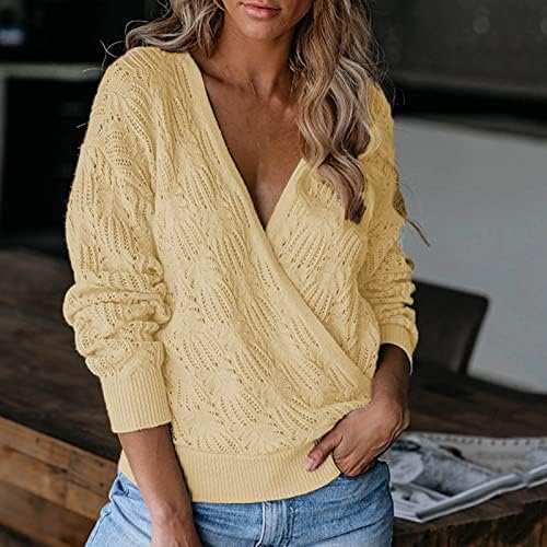 V џемпер на вратот за жени, женска цврста боја на вратот, шутирајќи го рекреативниот тенок пуловер со долг ракав џемпер врвови