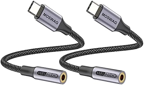 Адаптер за приклучоци за слушалки MOSWAG Type C до 3,5 mm, аудио адаптер USB C до Aux Dongle кабел за кабел за Samsung Galaxy S21 S20 Ultra