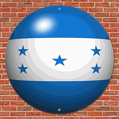 Гроздобер метален знак Плакета Хондурас знаме на земја патриотски постер за патување рамен знак ретро -соба врата знак декоративен