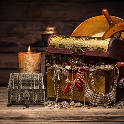 Зеродеко 3 парчиња декоративно богатство на градите мулти-функција пиратска кутија гроздобер пиратски гради
