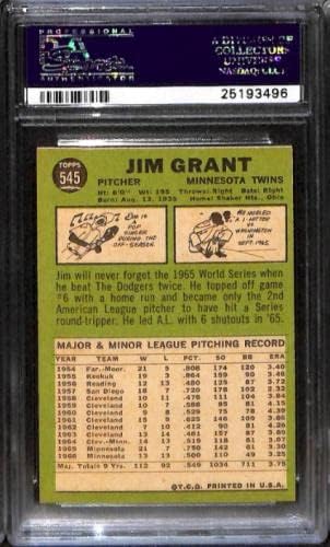 1967 Топпс 545 Jimим Грант ПСА 8 25193496 - Плочани бејзбол картички