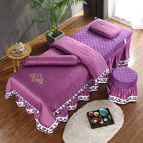 Сетови за маса за масажа со чиста боја, зашивање на корејски мек спа убавина за кревет со ватенка за дишење салон за масажа за