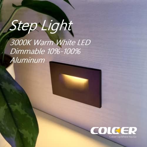 Coloer Dimmable 120V LED светла на отворено, светла за скалила од 75lm 3,5W за внатрешни и надворешни, IP65 водоотпорни, алуминиум, 3000k