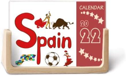 Шпанија Национален симбол за обележје на обележје 2022 Планер за календари за биро за 12 месеци