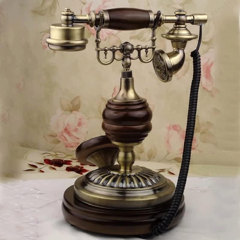 Mmllzel Vintage Fixed Telefone Dial Антички телефон Антички фиксни телефон за канцелариски дом хотел