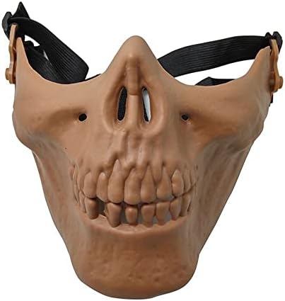 Половина череп Ерсофт Маска Креативна заштитна маска за половина лице за забава на костуми за маскарада на Airsoft Airsoft