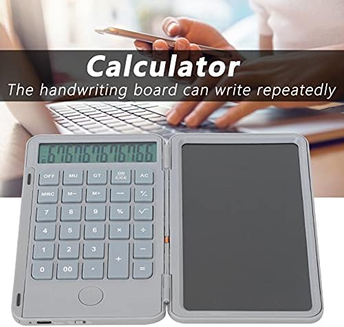 Преклопен калкулатор, Калкулатори за канцеларии со таблета за пишување, бројач за полнење со пенкало, 12 цифри големи калкулатори