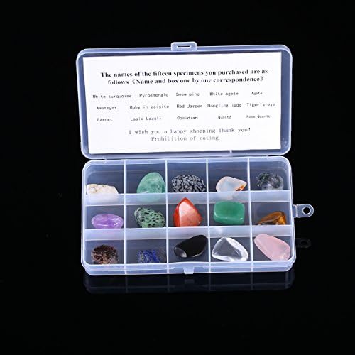 Yieasda комплет за мешани кристали од 15-камен, лековити чакра природни карпи камења за ритуали на медитација во Реики